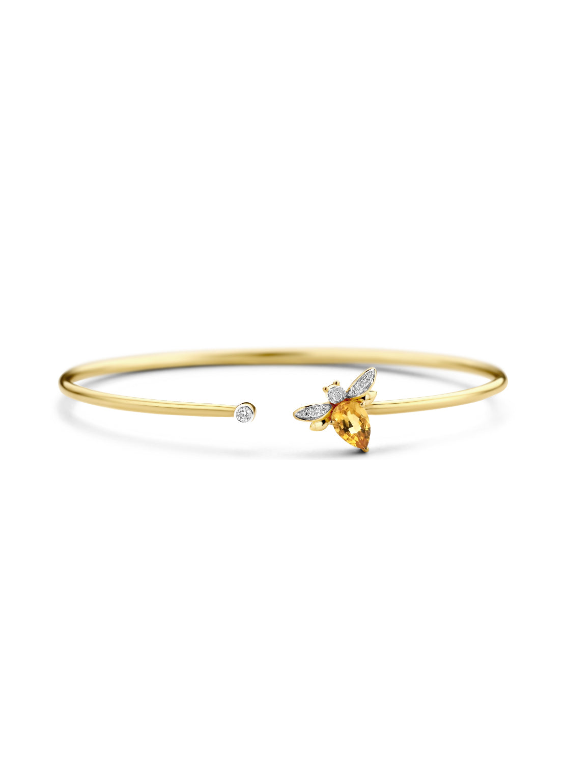 Yellow gold bracelet, 0.71 CT Citrien, Queen Bee