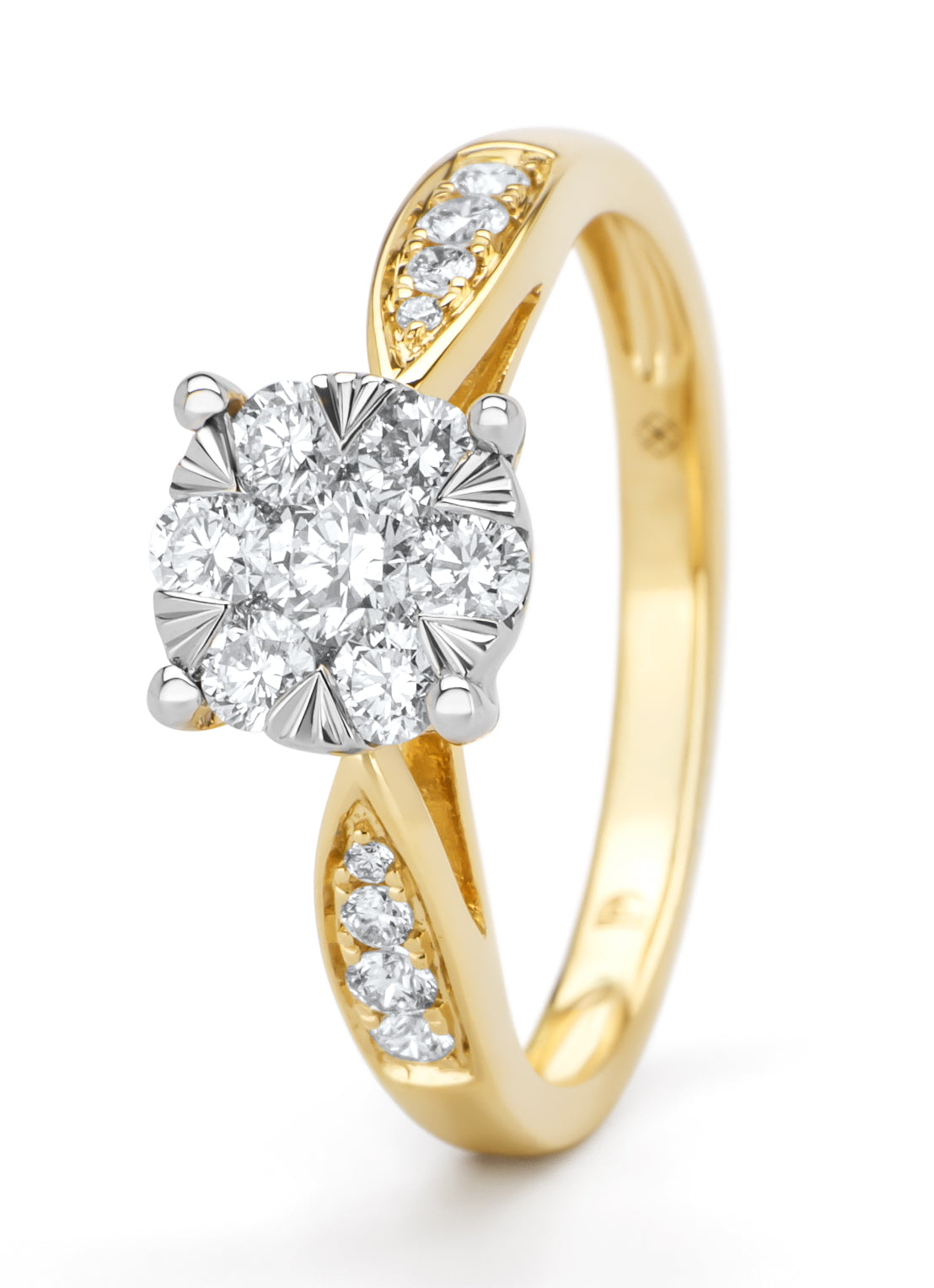 Gouden ring, 0.57 ct diamant, Enchanted
