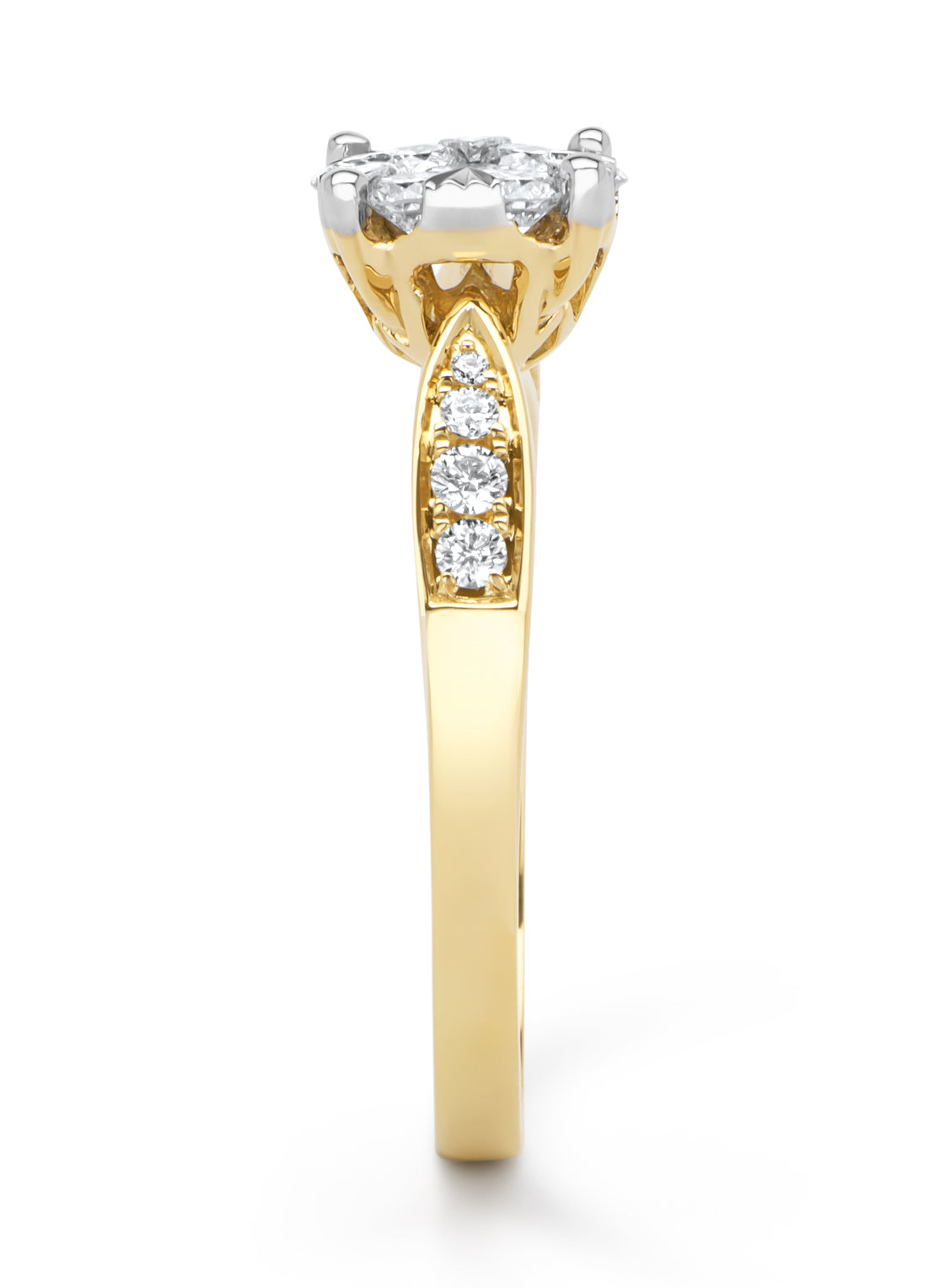 Gouden ring, 0.57 ct diamant, Enchanted