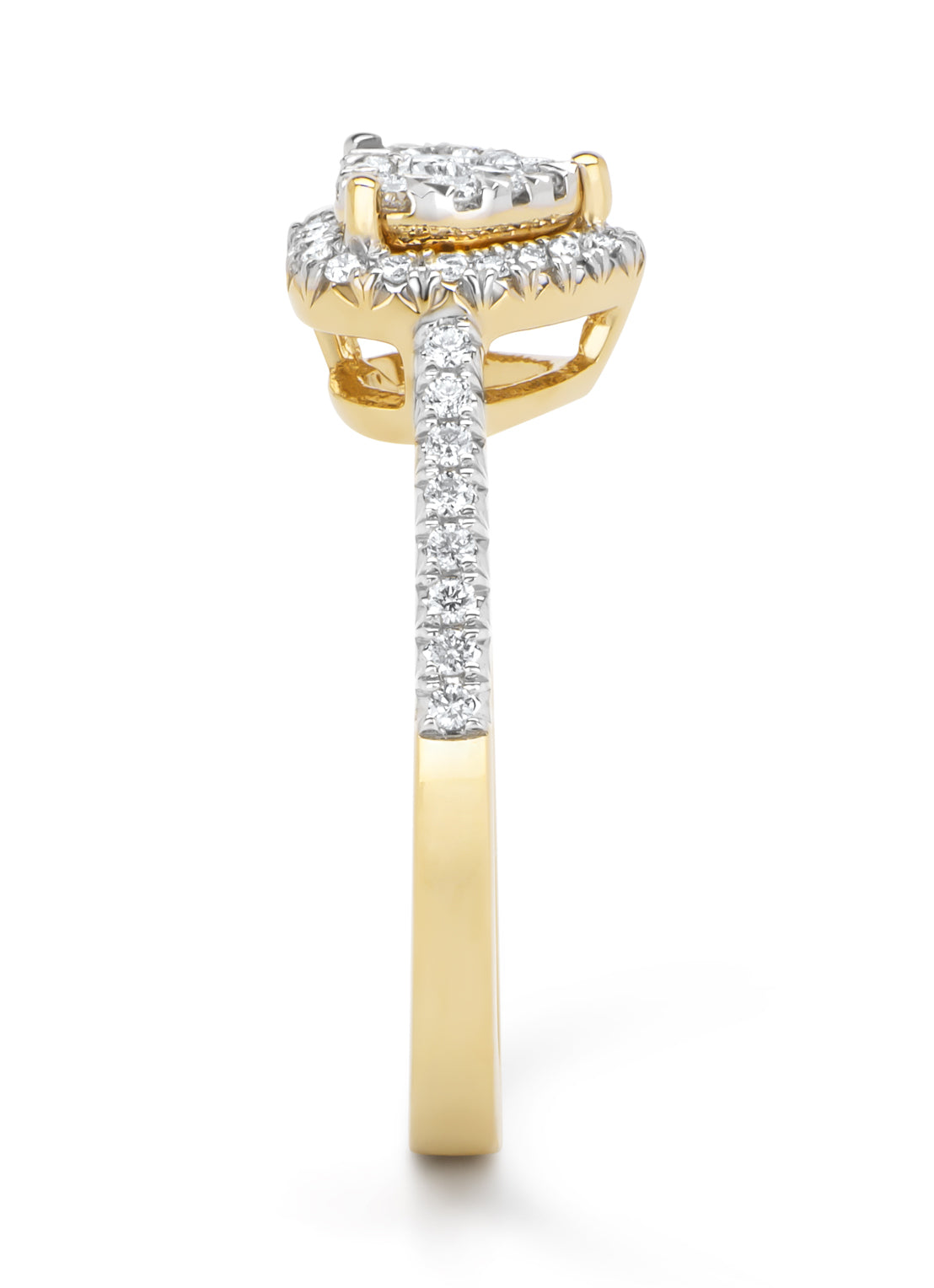 Gouden ring, 0.37 ct diamant, Enchanted