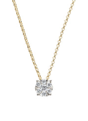 Golden pendant with necklace, 0.24 CT Diamond, Enchanted