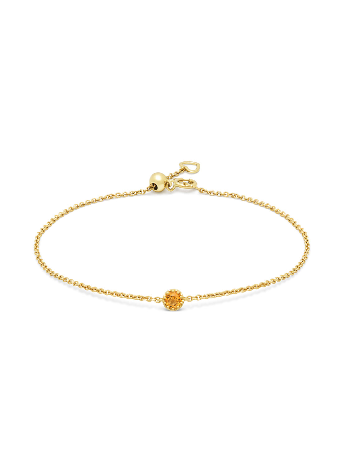 Geelgouden armband, 0.10 ct madeira citrien, Joy
