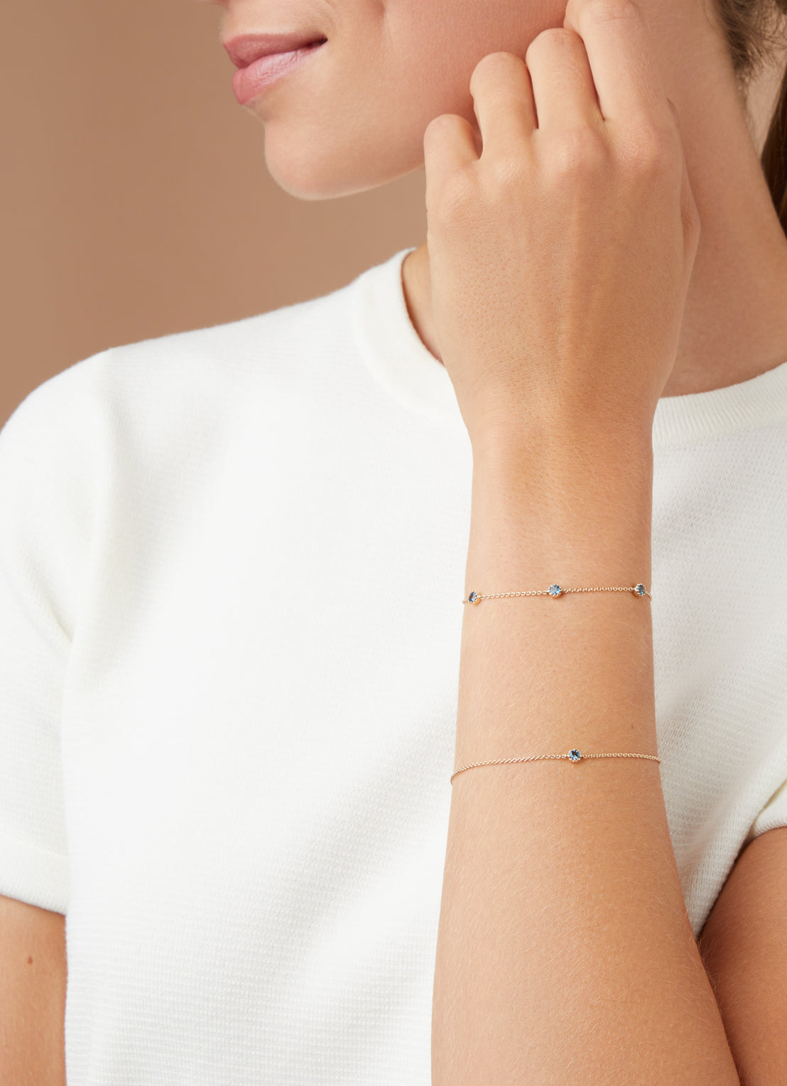 Geelgouden armband, 0.42 ct topaas, Joy