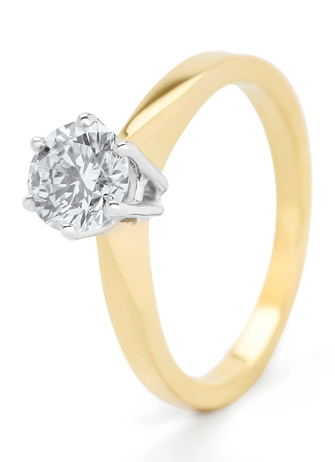 Gouden ring, 2.01 ct diamant, Solitair