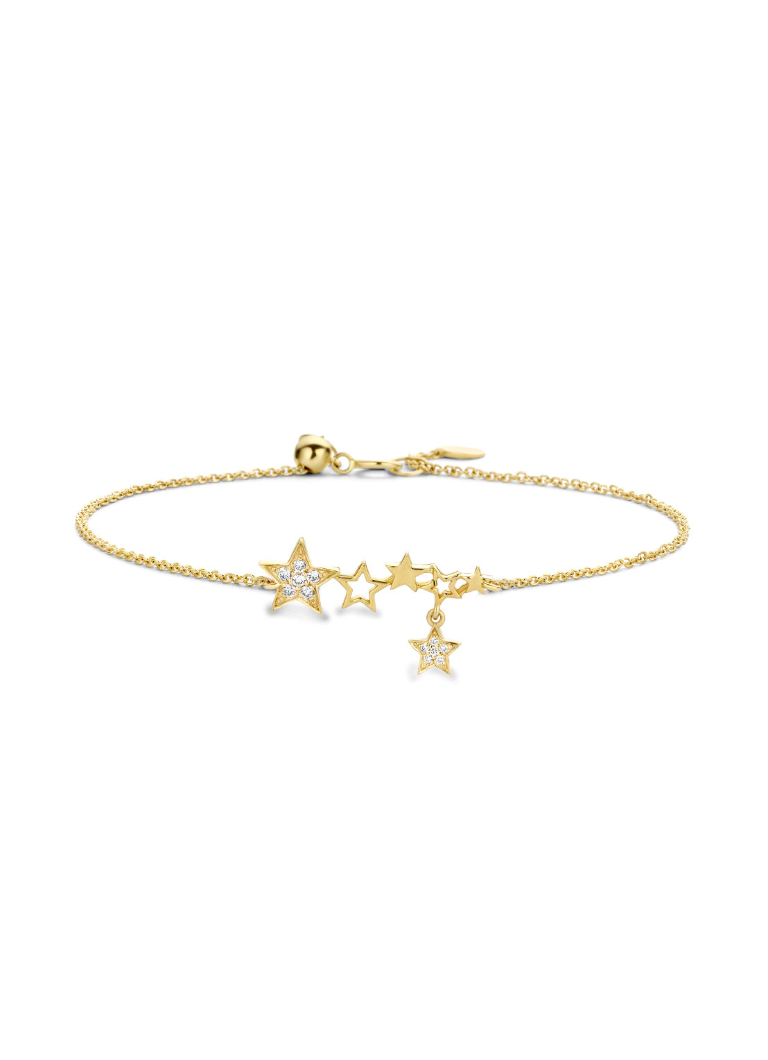 Yellow gold bracelet, 0.08 CT Diamant, Cosmic