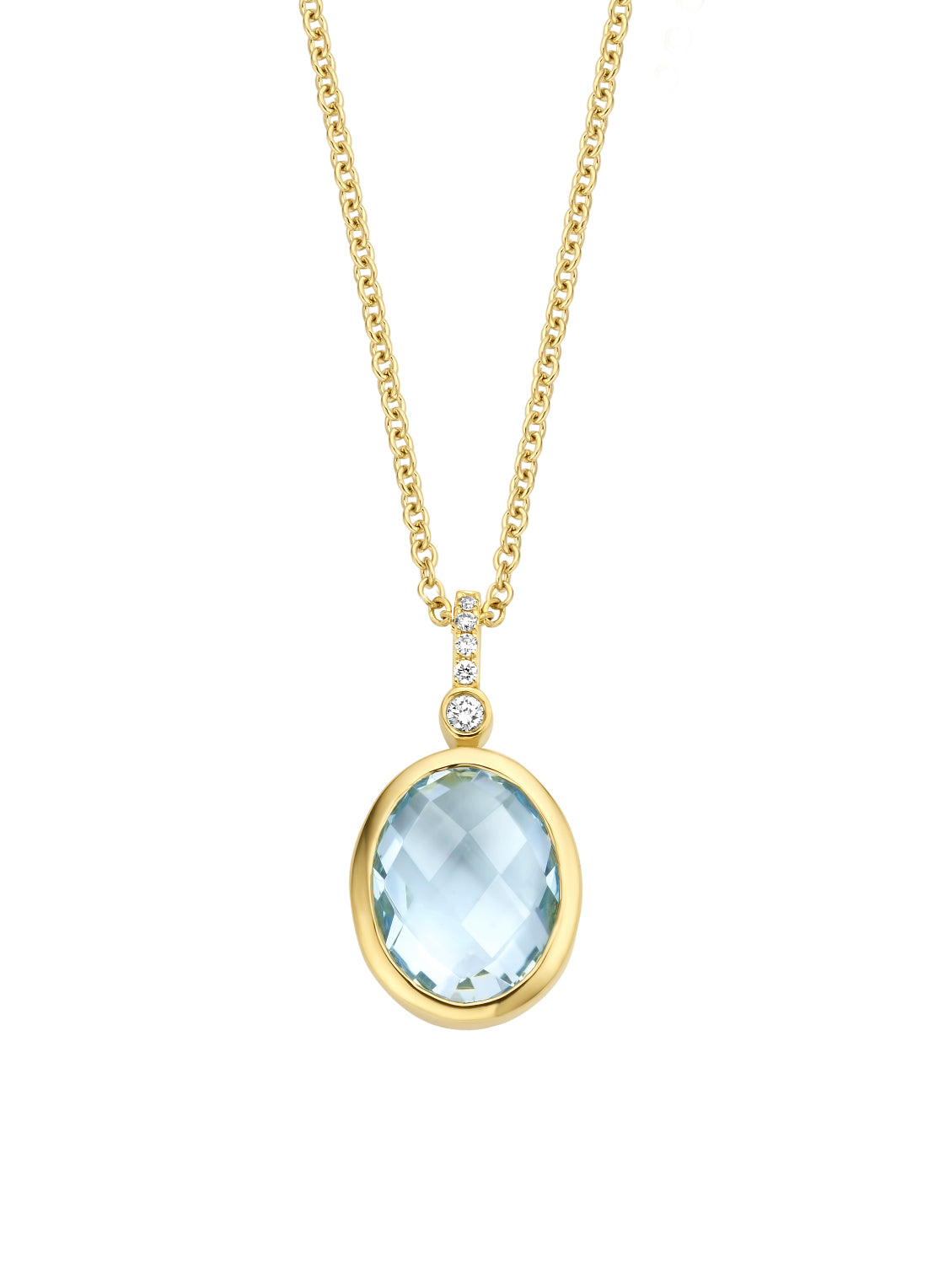Geelgouden collier, 2.45 ct topaas, Philosophy
