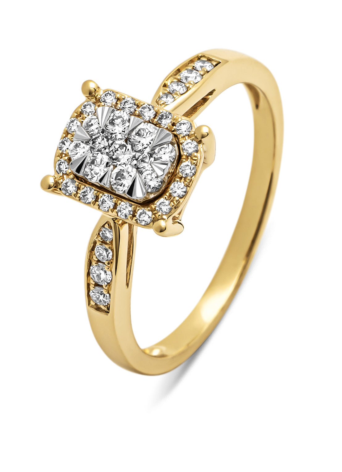 Gouden ring, 0.34 ct diamant, Enchanted