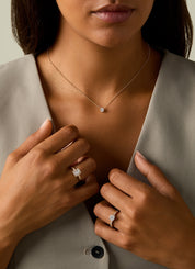 Gouden collier 18kt, 0.14 ct diamant, Enchanted