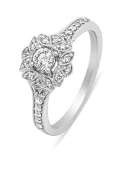 White gold ring, 0.40 CT Diamant, Since 1904