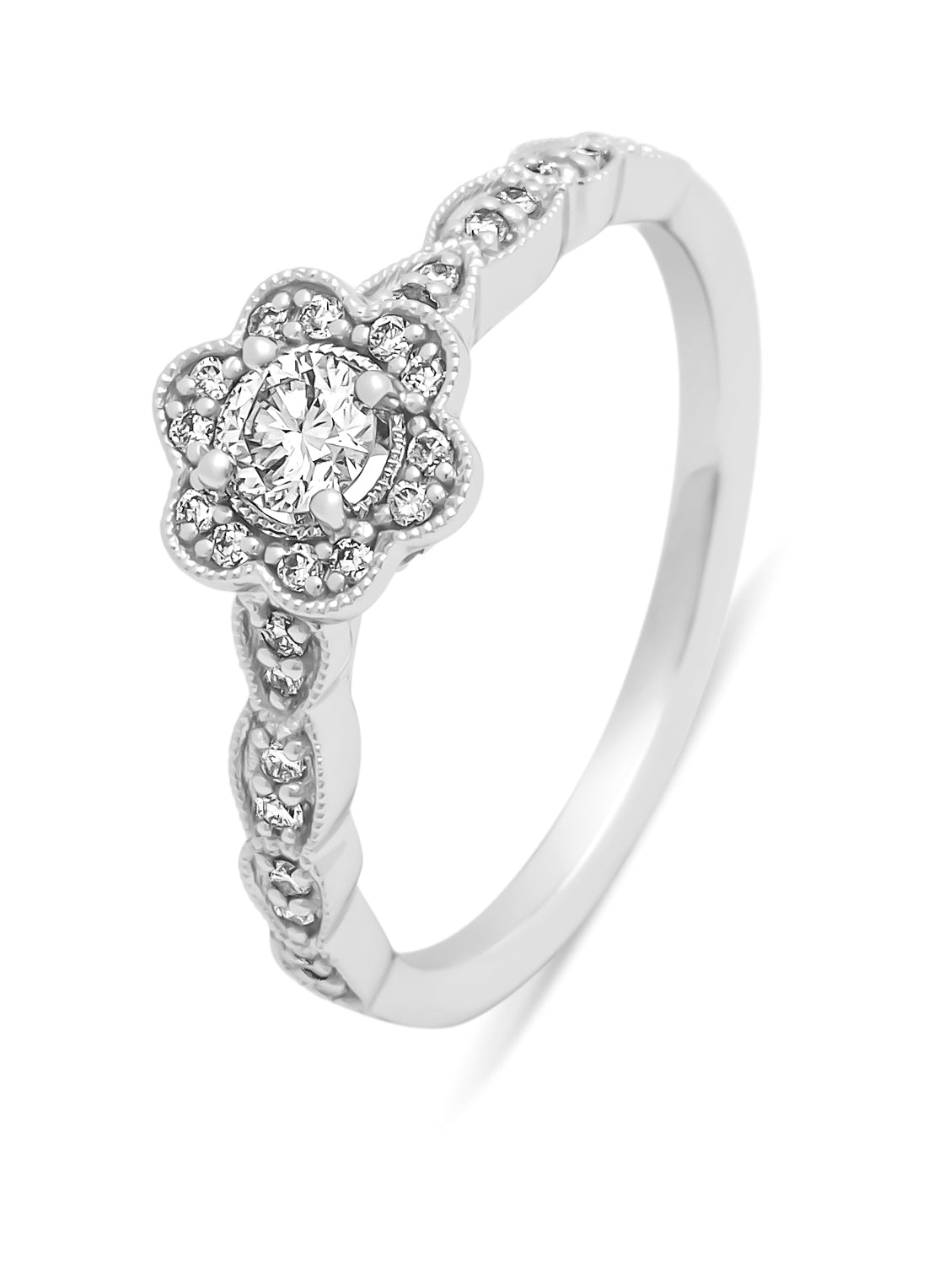 White gold ring, 0.35 CT Diamant, Since 1904