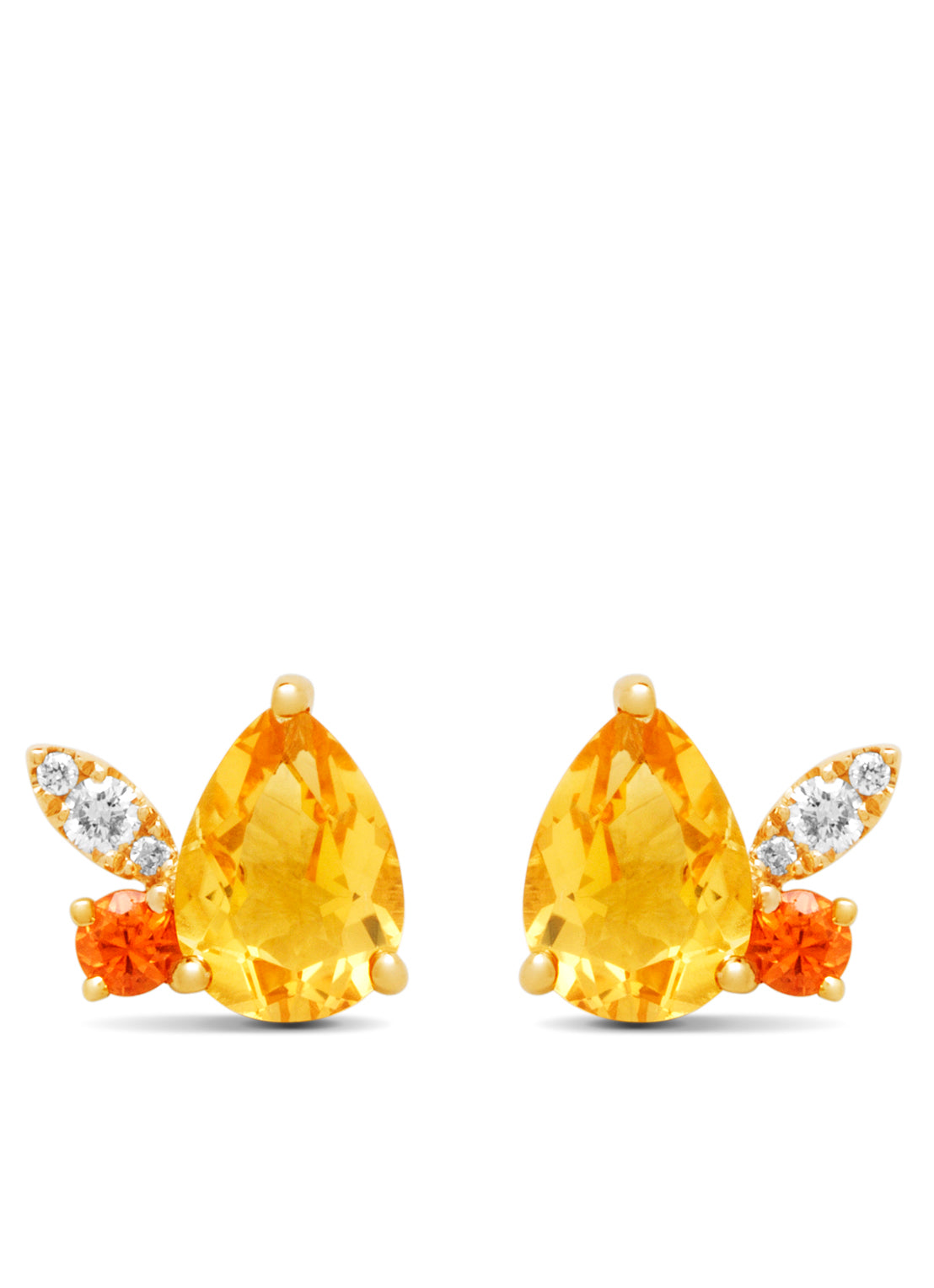 Yellow gold ear jewelry, 1.36 CT Citrien, Colors