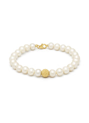 Yellow gold pearl bracelet Rivièra