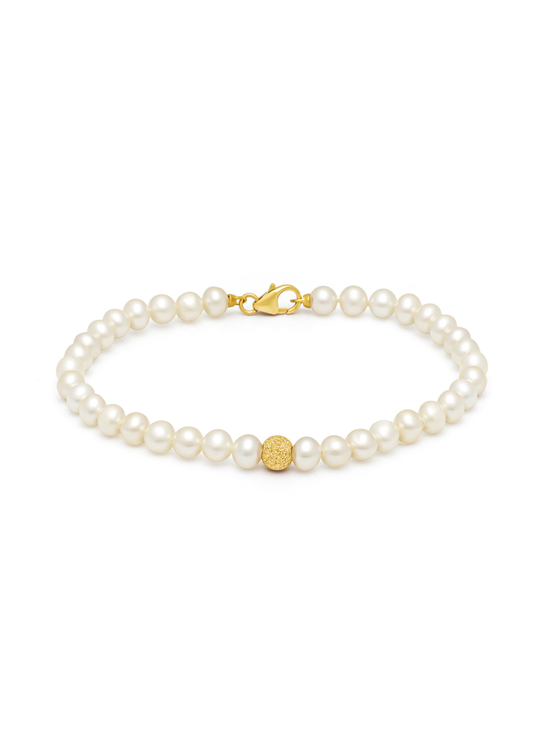 Geelgouden parelarmband Rivièra 18 cm