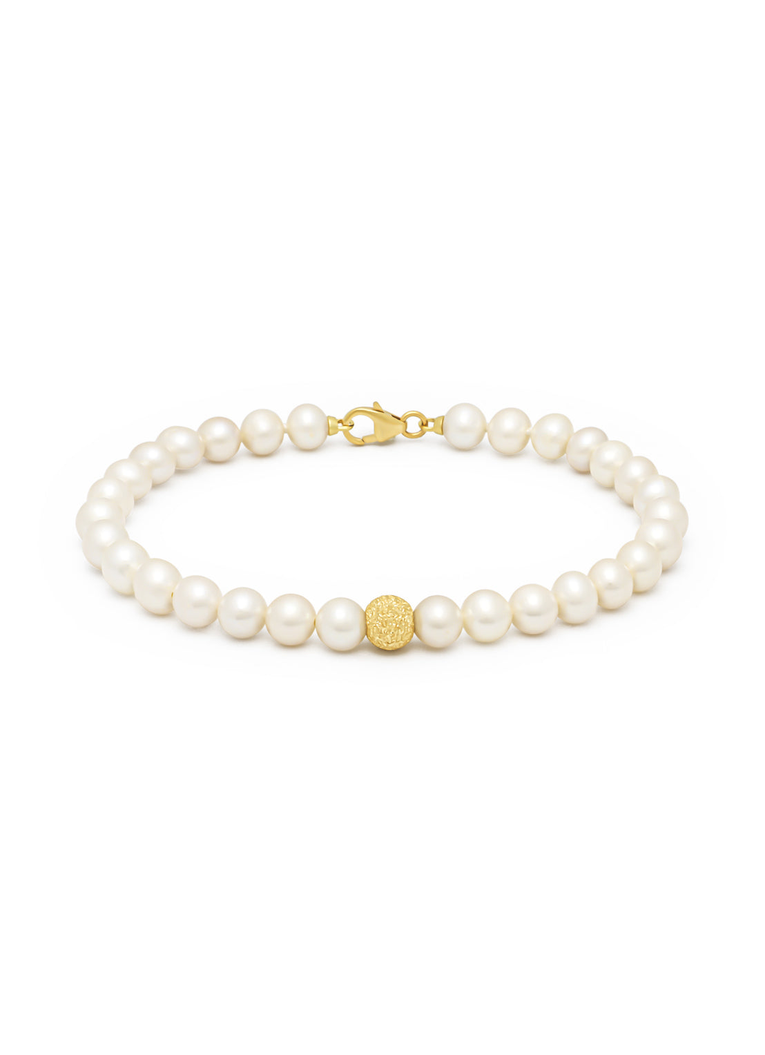 Yellow gold pearl bracelet Rivièra