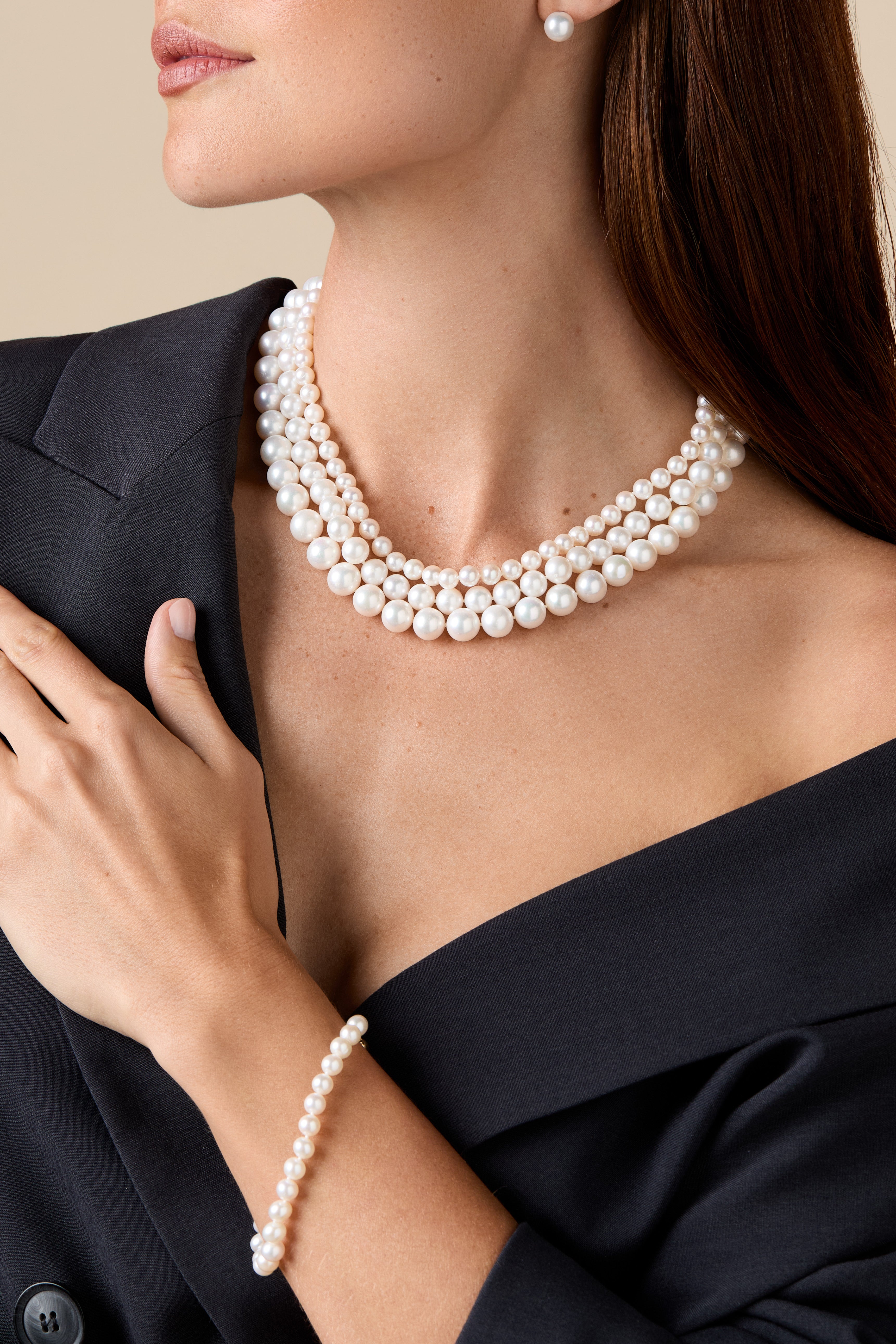 White gold pearl chain Rivièra