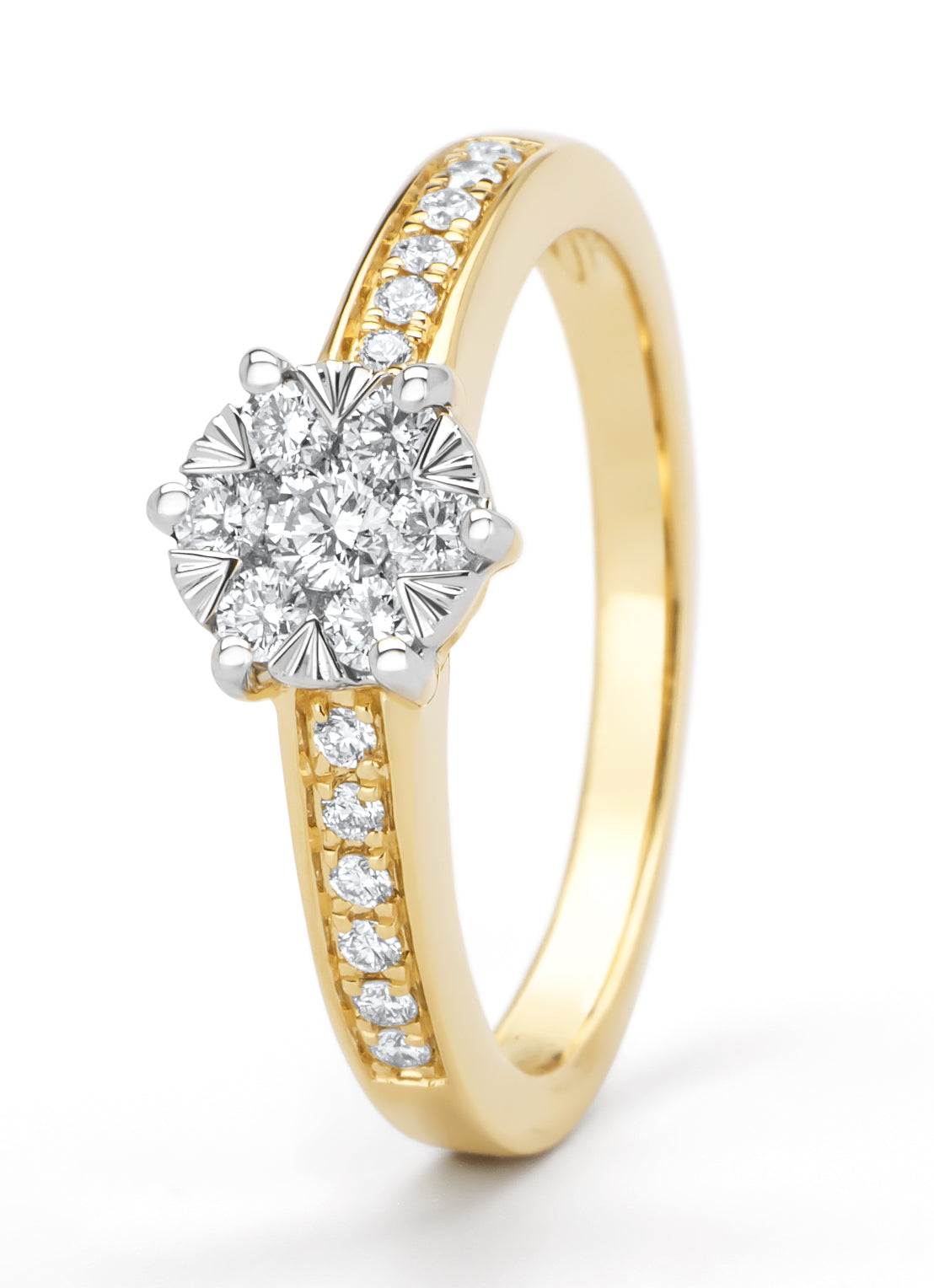Gouden ring, 0.39 ct diamant, Enchanted