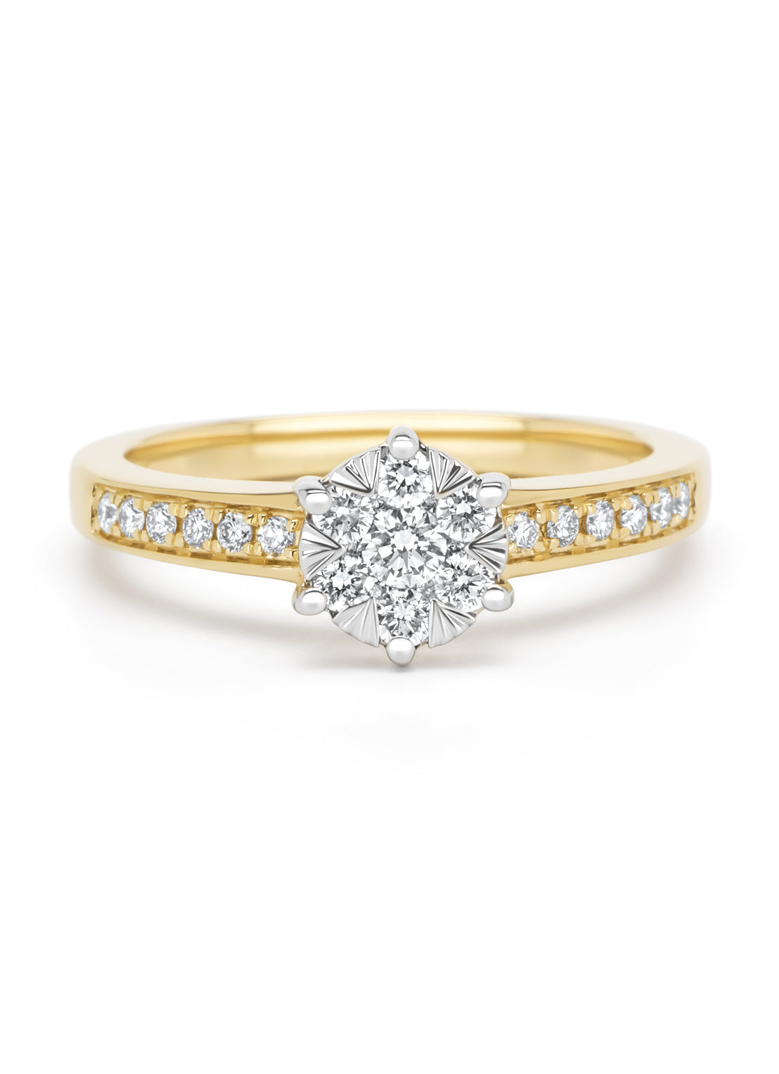 Gouden ring, 0.39 ct diamant, Enchanted