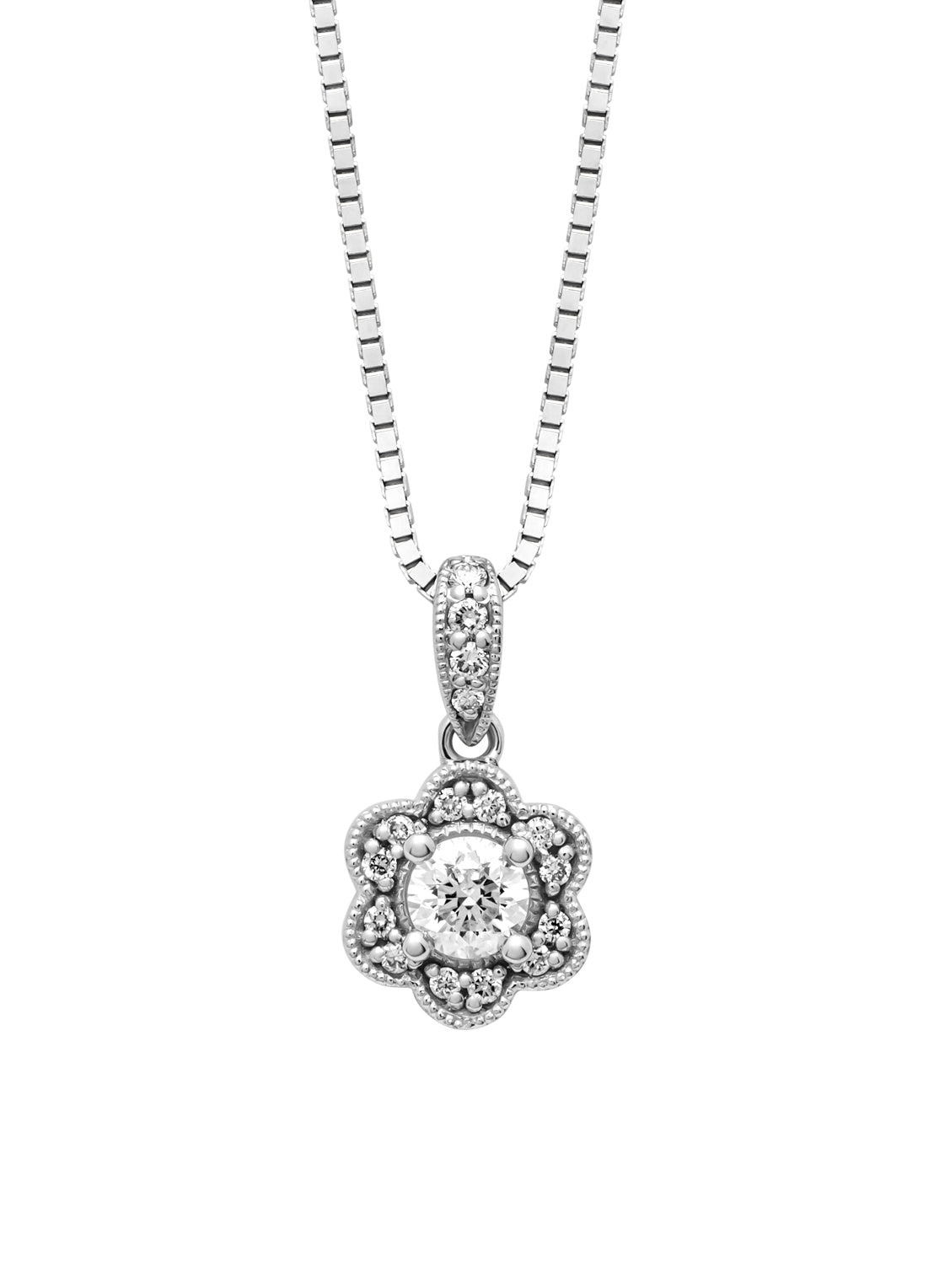 White gold pendant, 0.31 CT Diamant, Since 1904