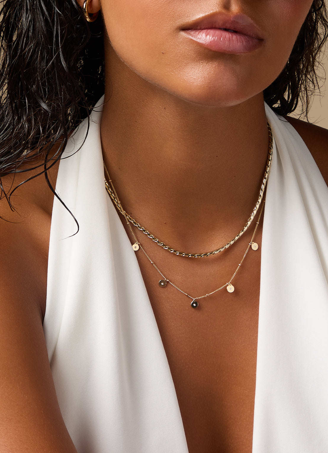 Yellow Gouden Collier, 0.03 CT Diamant, Marigold