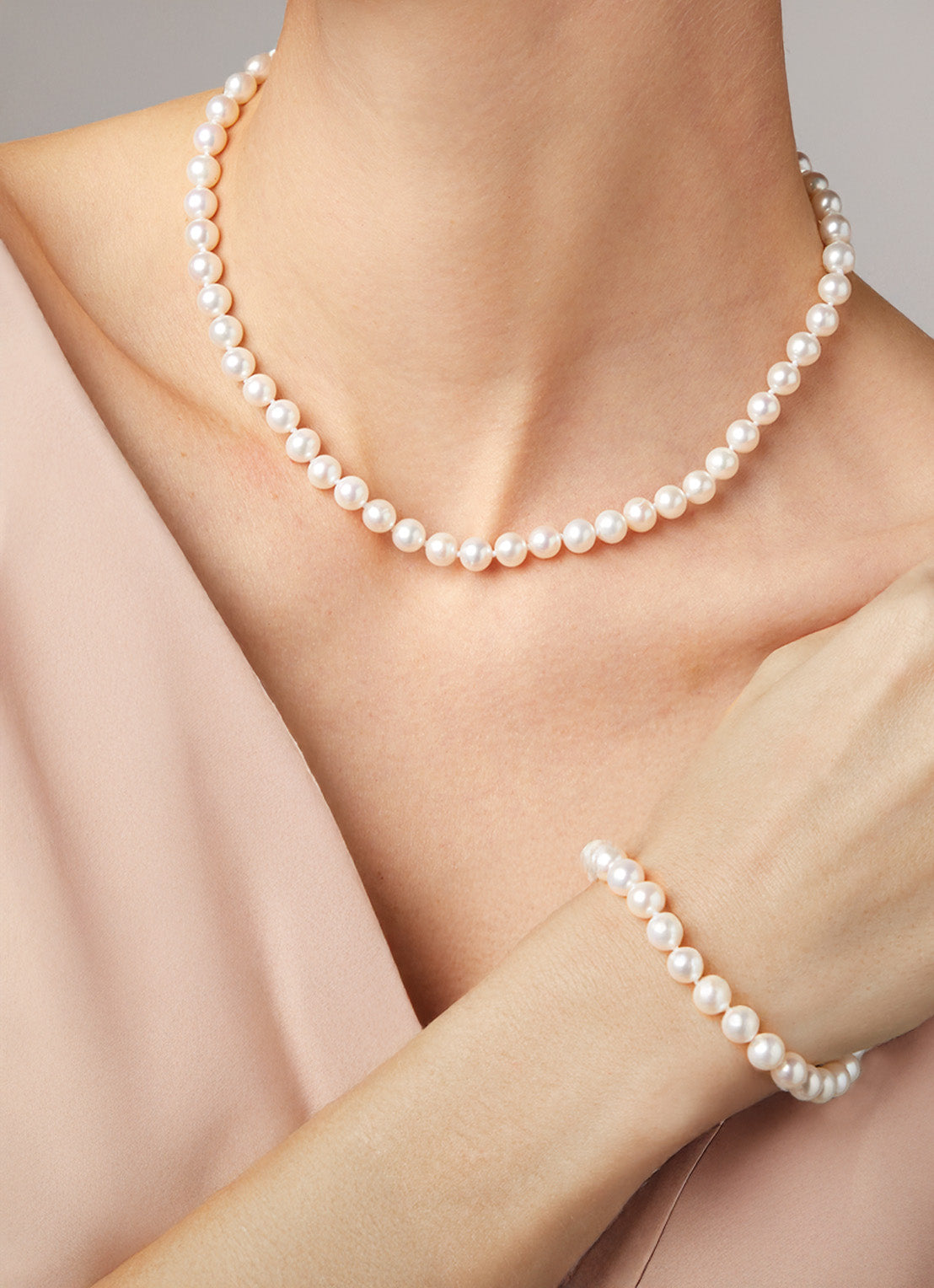 White gold pearl chain Rivièra