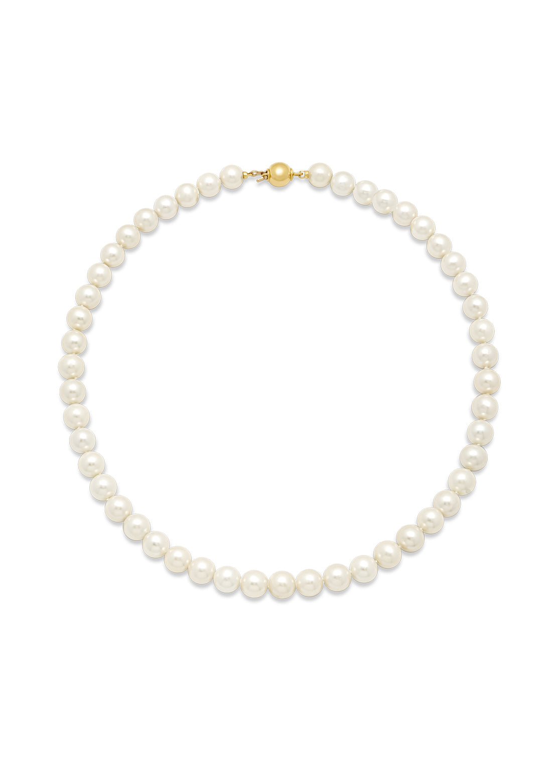 Geelgouden parelketting Rivièra 42 cm