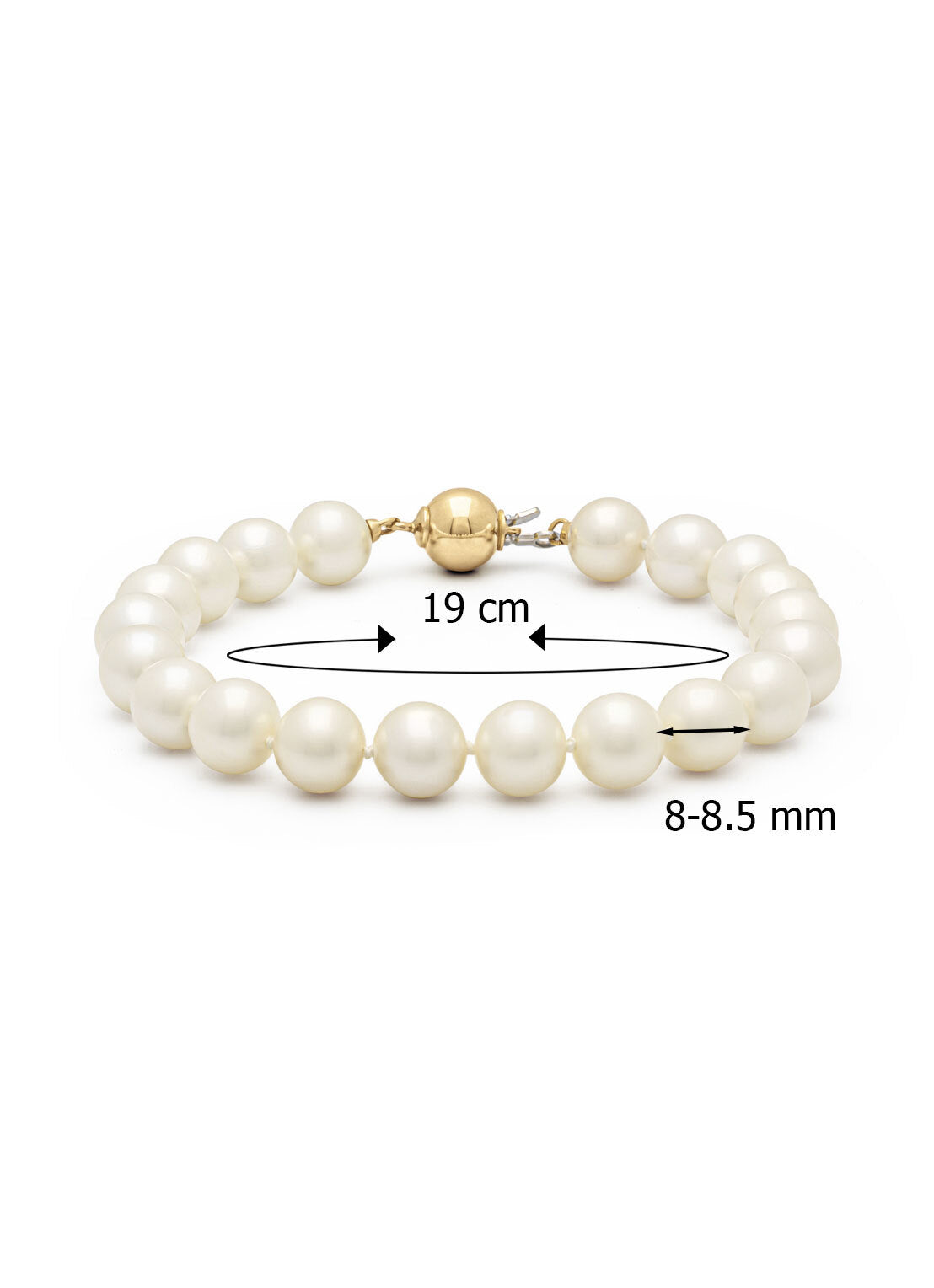 Yellow gold pearl bracelet Rivièra