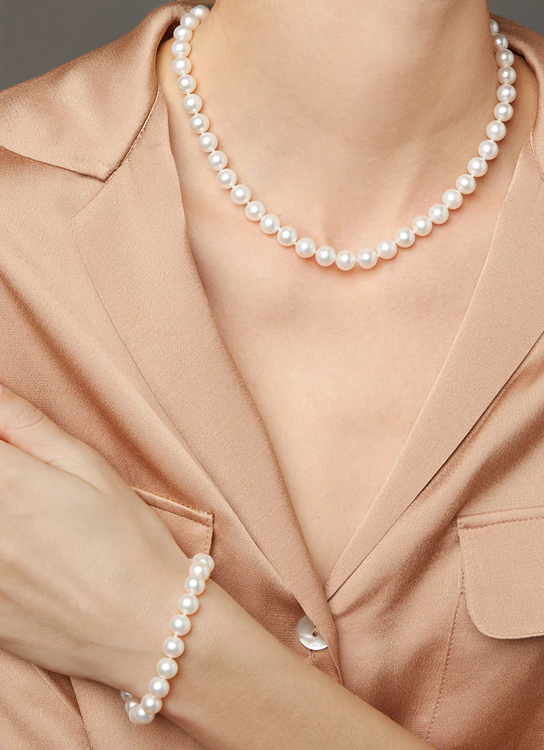 Yellow gold pearl bracelet Rivièra