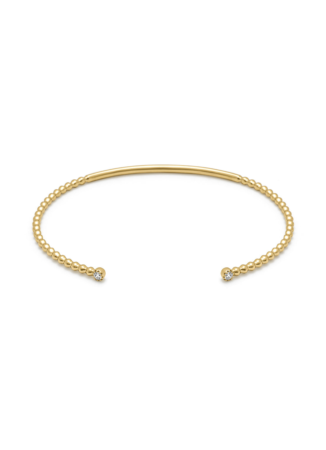 Yellow gold bracelet, 0.10 ct diamond, joy