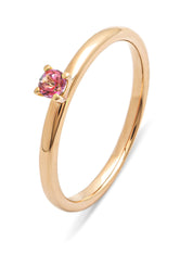 Roségouden ring, 0.15 ct roze topaas, Four Seasons