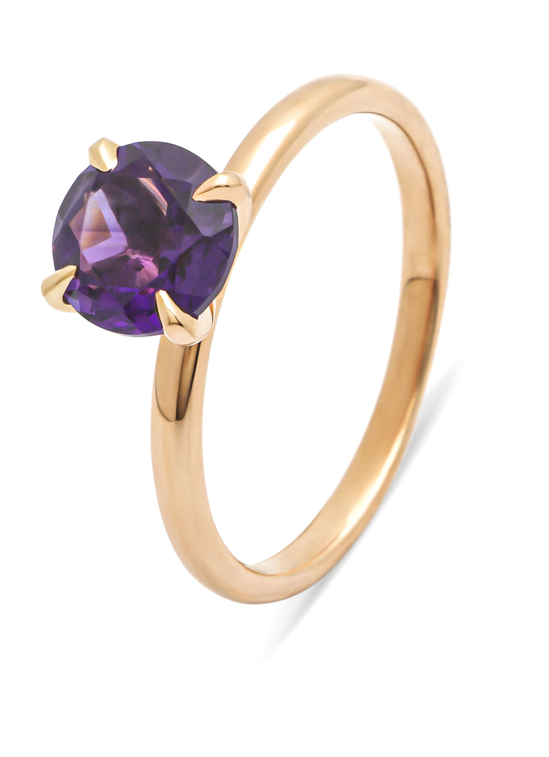 Roségouden Ring, 1.10 CT Purple Amethist, Four Seasons