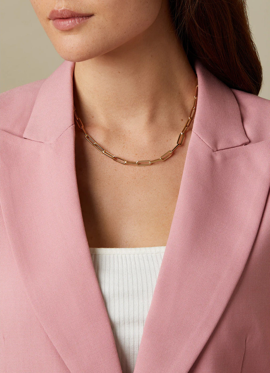 Geelgouden collier Closed Forever 45 cm