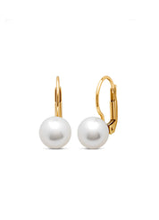 Yellow gold pearl ear jewelry rivièra