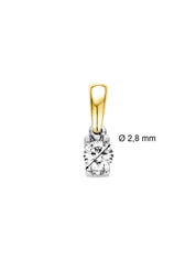 Gouden hanger, 0.08 ct diamant, Groeibriljant