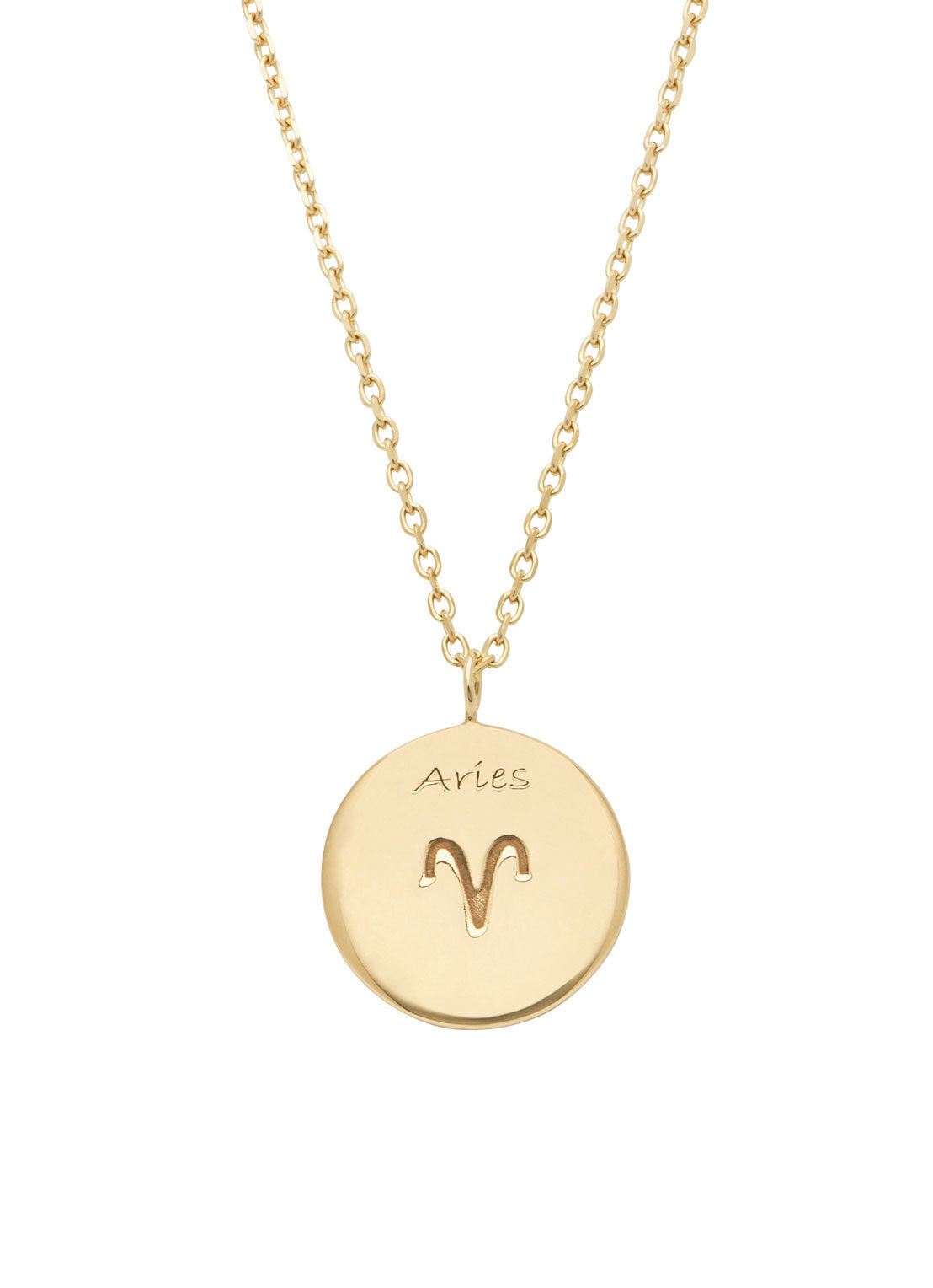 Geelgouden collier, Zodiac-Aries Ram