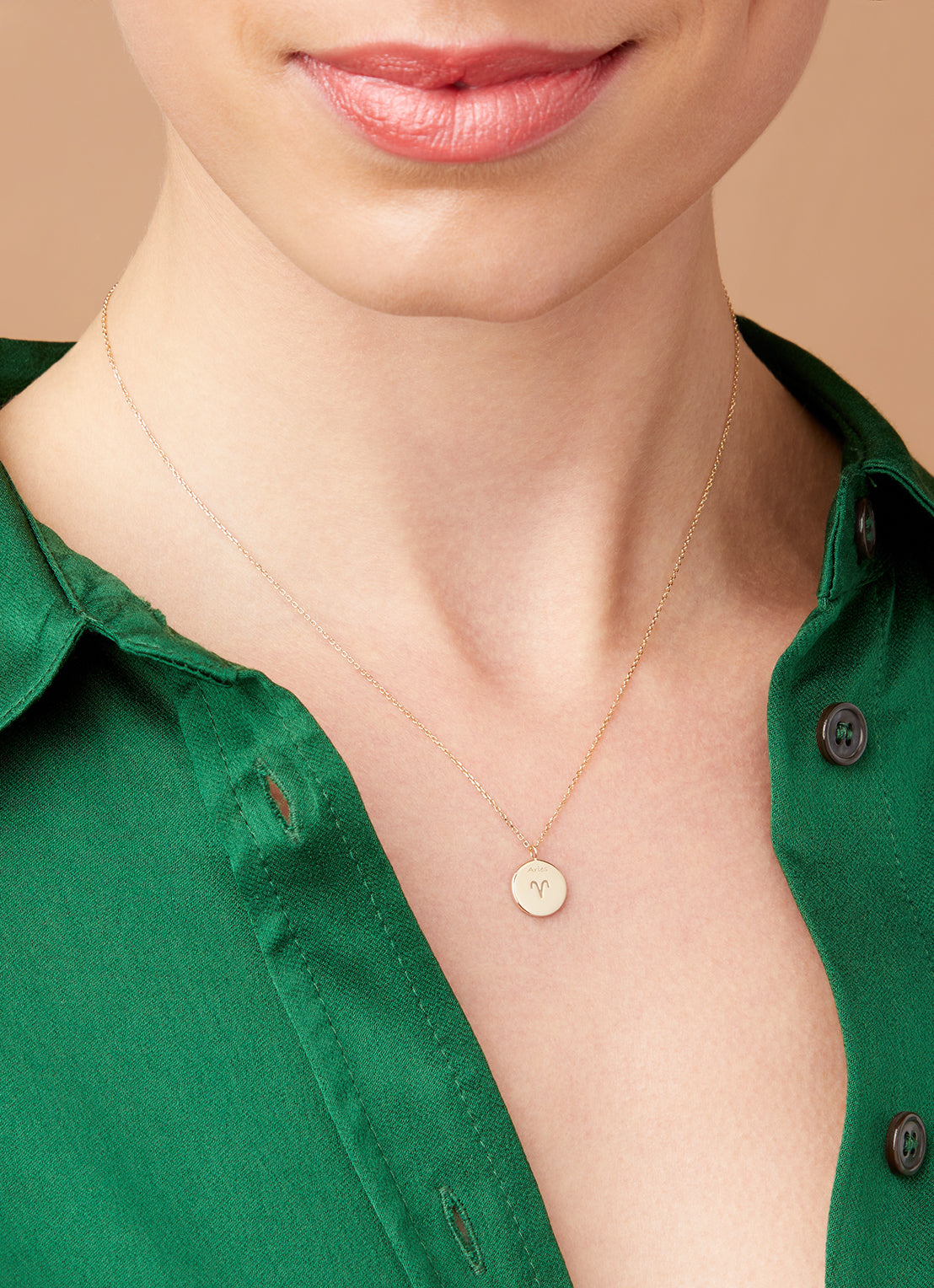 Geelgouden collier, Zodiac-Aries Ram