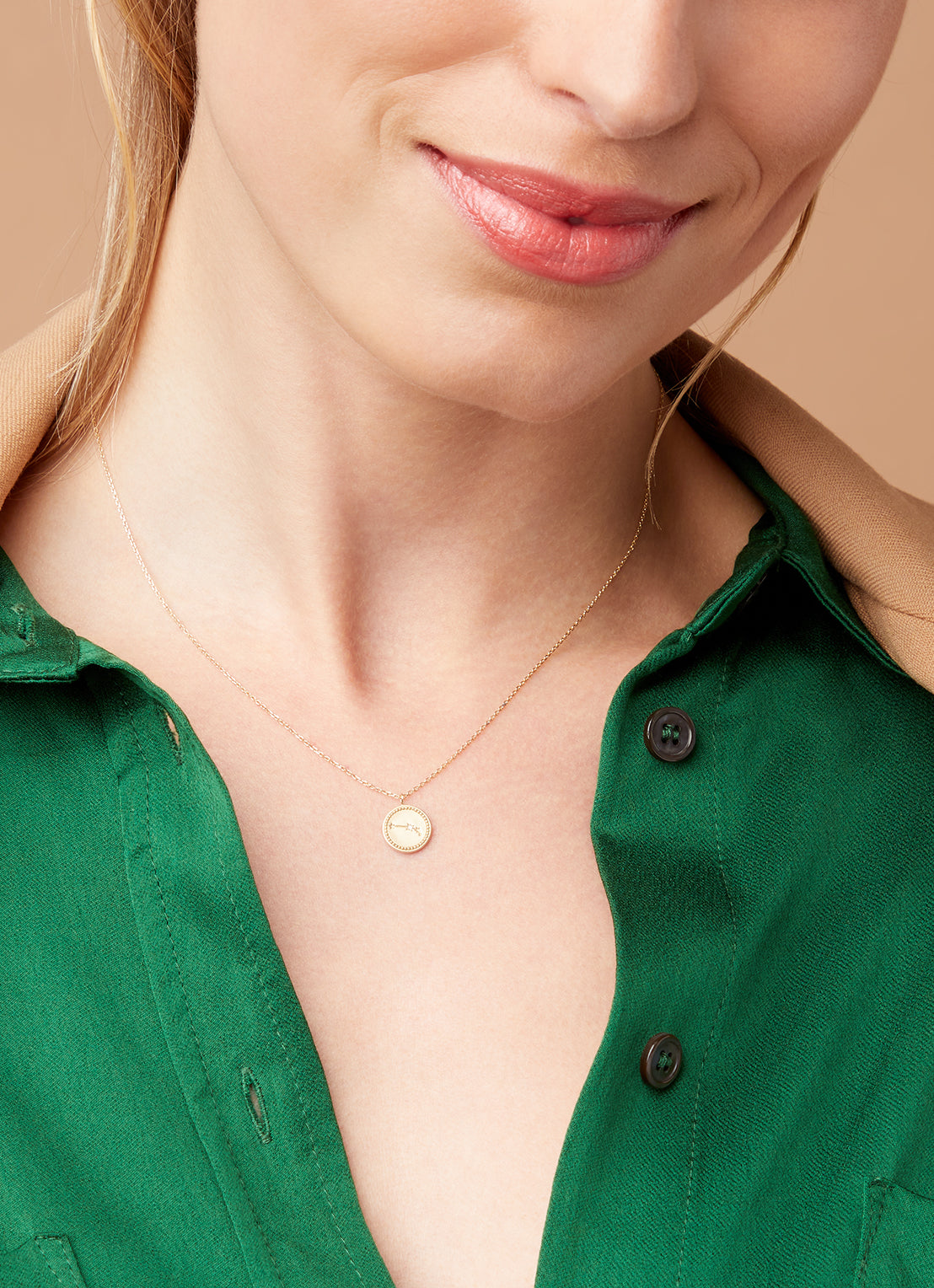 Geelgouden collier, Zodiac-Aries Ram