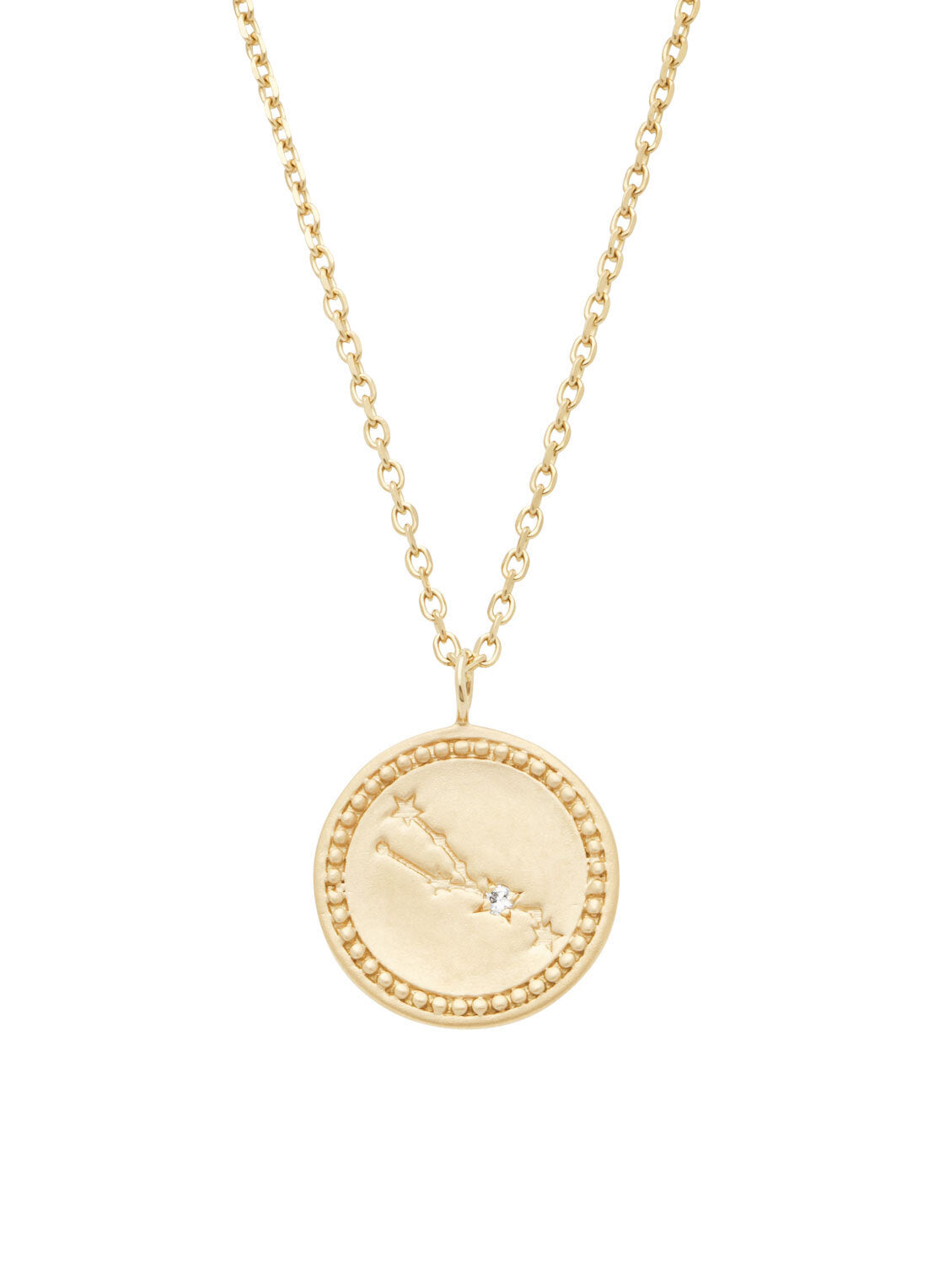 Yellow gold necklace, Zodiac Taurus, Taurus