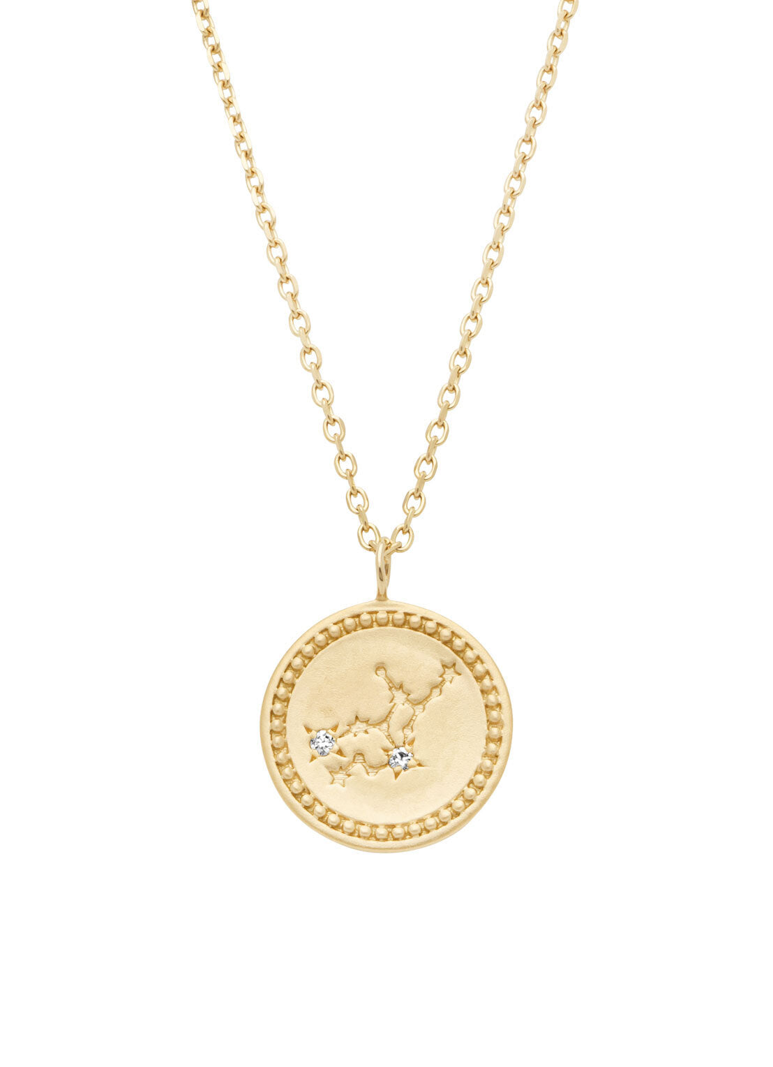 Yellow gold necklace, Zodiac Virgo, Virgo
