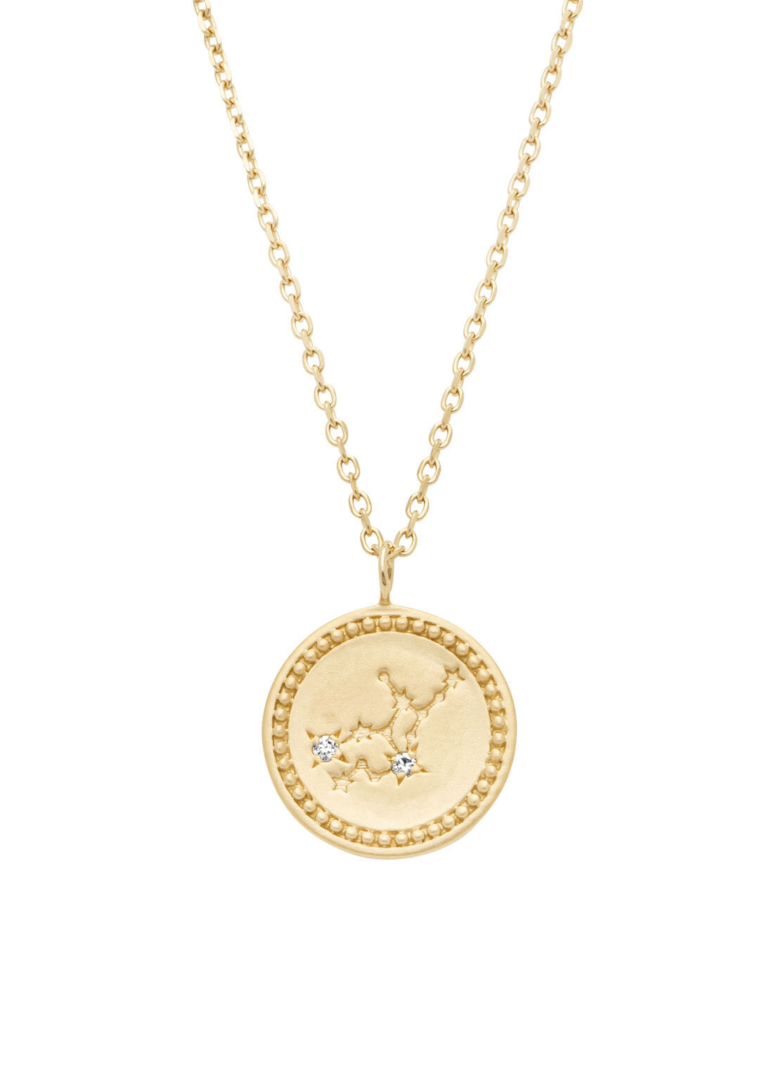 Yellow gold necklace, zodiac-virgo (Virgin)