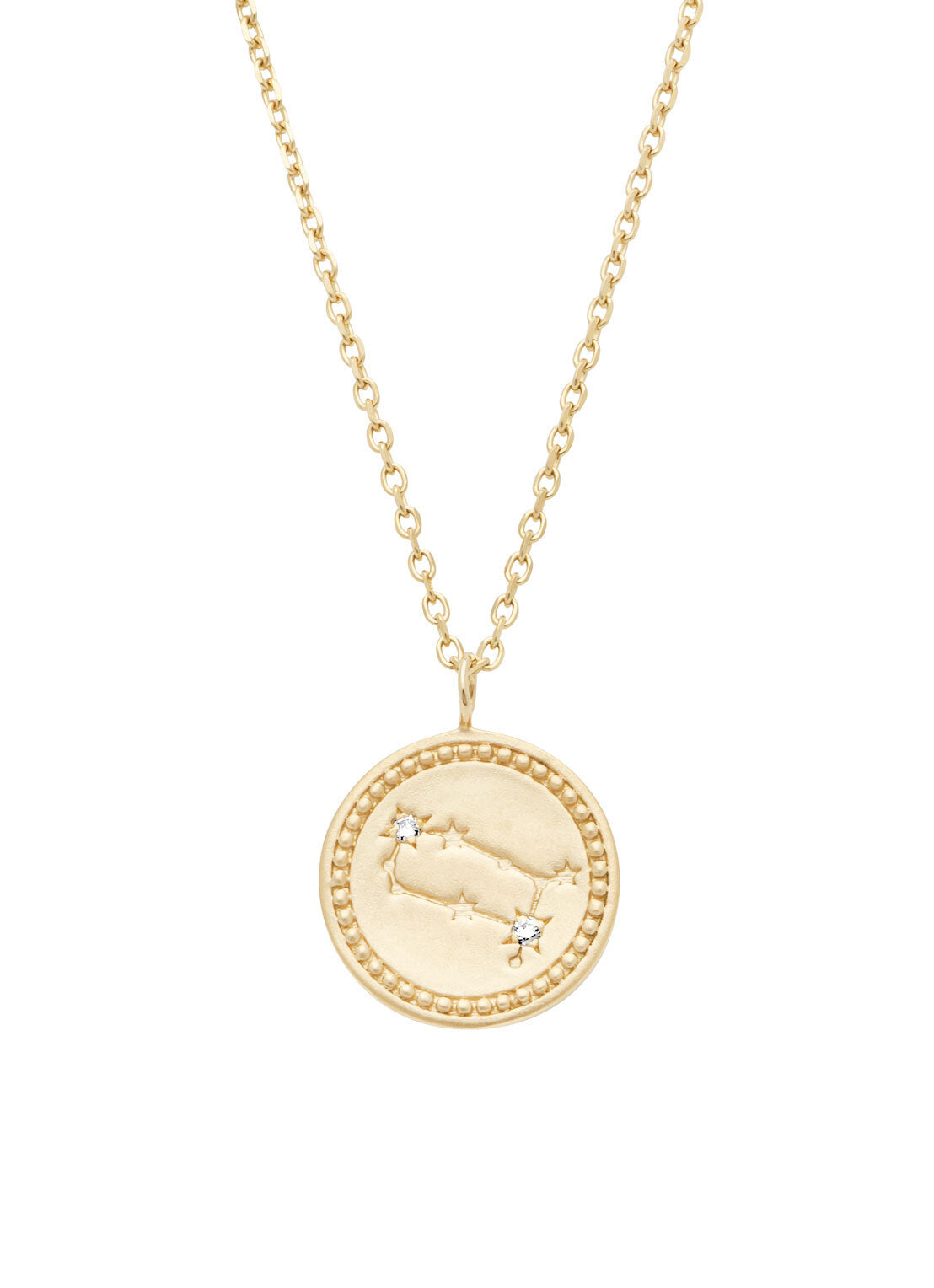 Yellow gold necklace, Zodiac-gemini