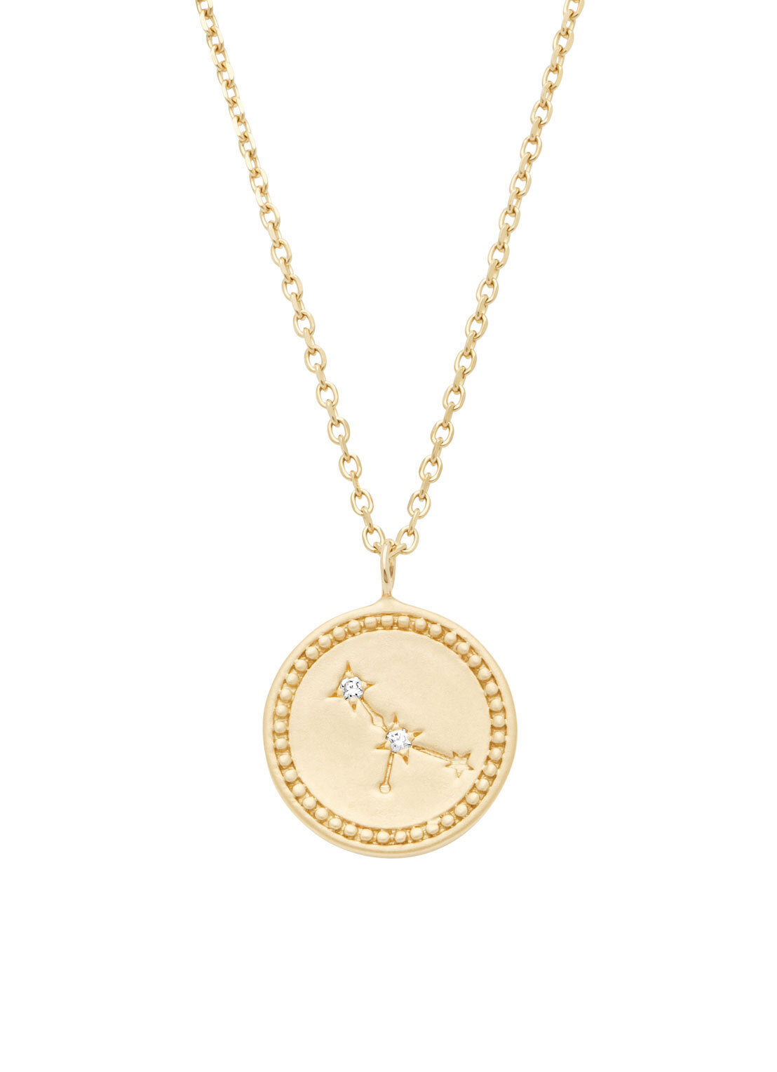 Yellow gold necklace, zodiac cancer (lobster)