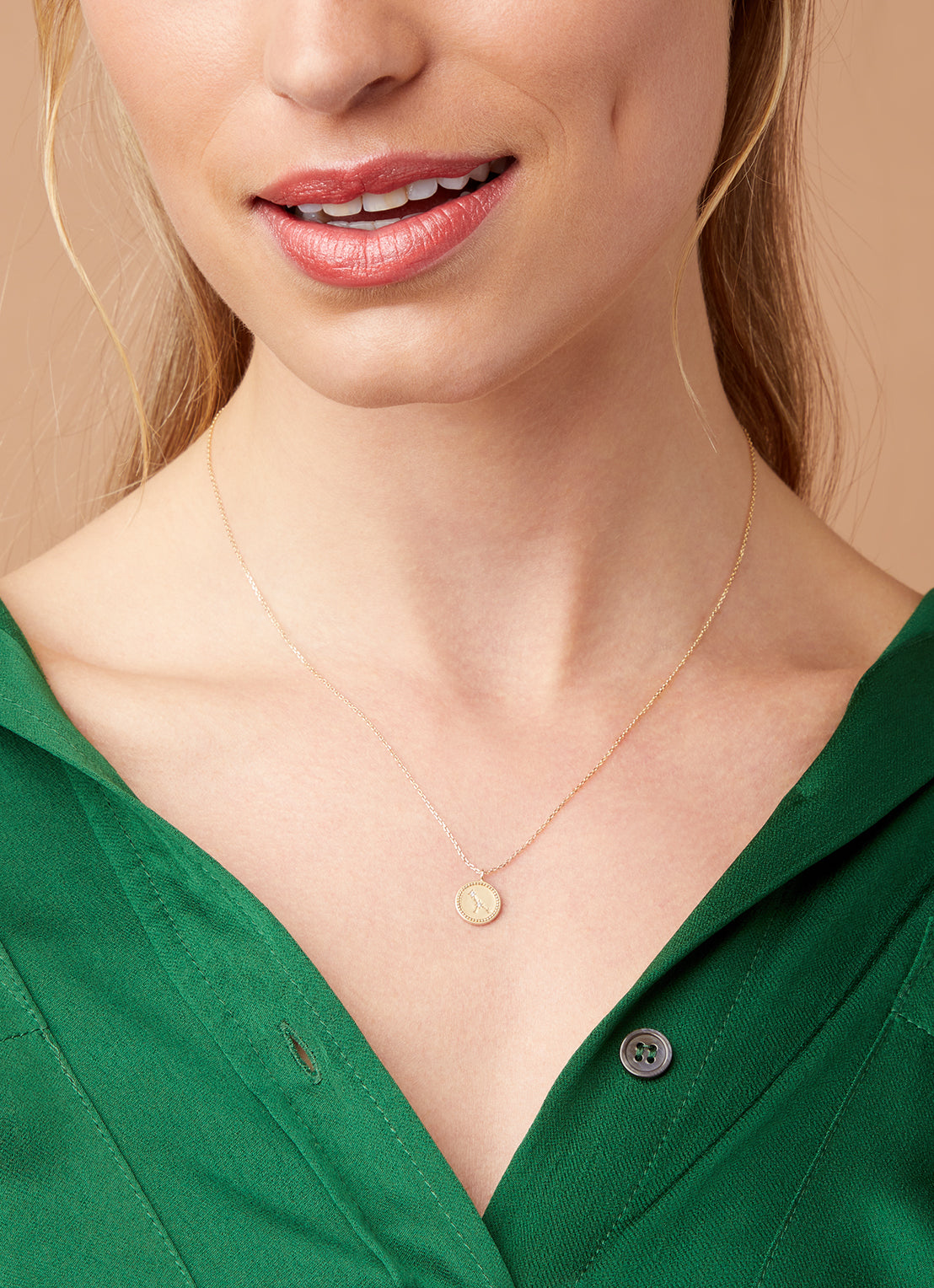 Yellow gold necklace, Zodiac Cancer