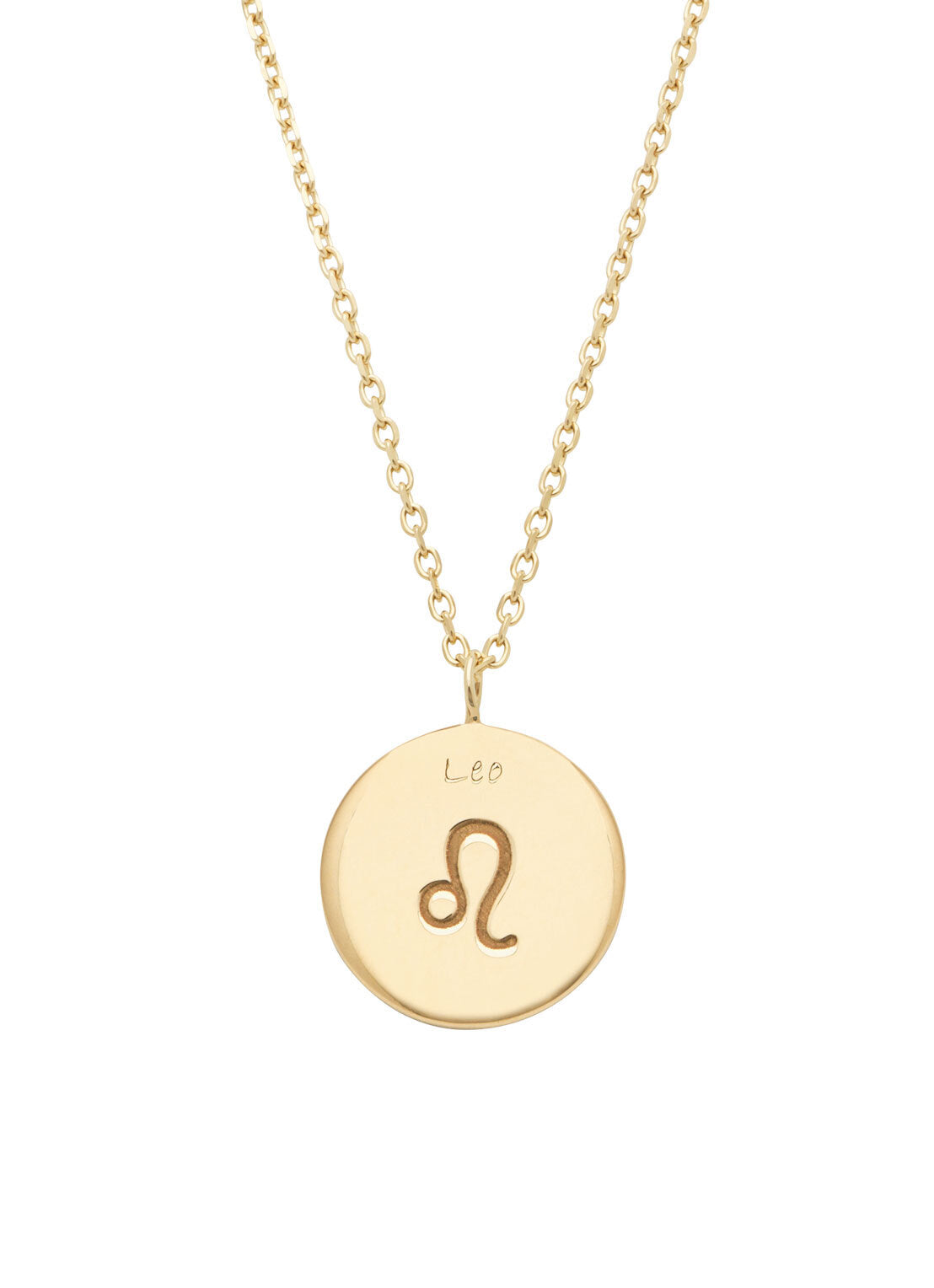 Yellow gold necklace, Zodiac-leo, lion