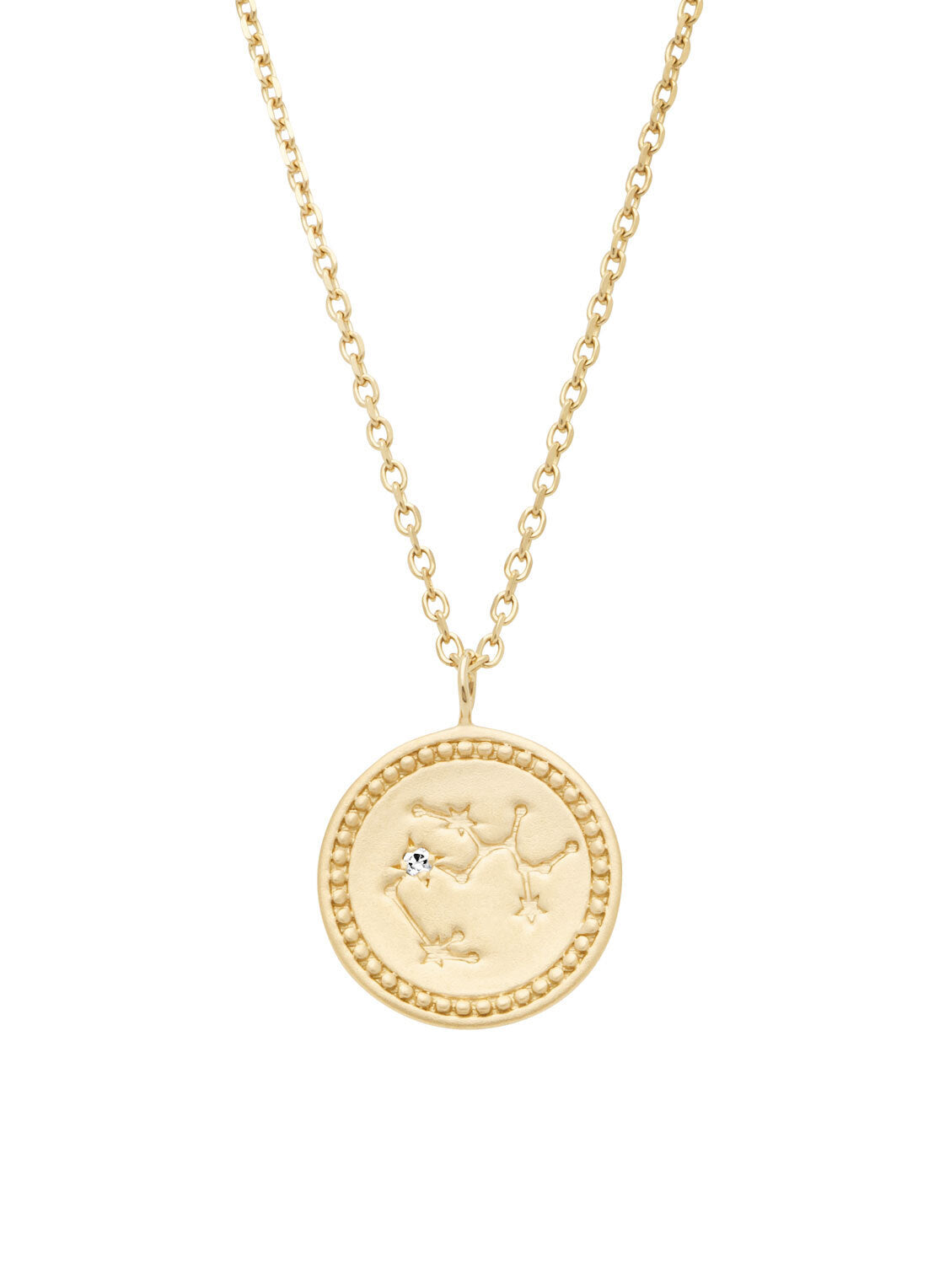 Yellow gold necklace, Zodiac Sagittarius (Sagittarius)