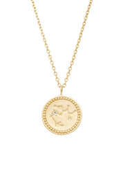 Yellow gold necklace, zodiac-sagittarius (archer)