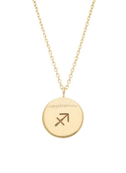 Yellow gold necklace, zodiac-sagittarius (archer)