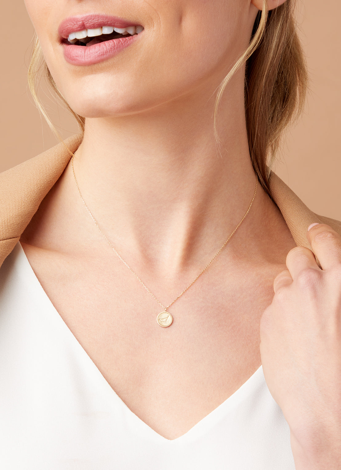 Yellow gold necklace, Zodiac-Capricorn