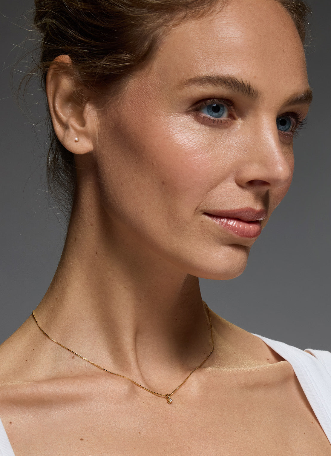 Geelgouden Groeibriljant oorsieraden & hanger set