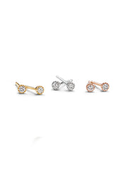 Witgouden oorsieraden, 0.06 ct diamant, Joy