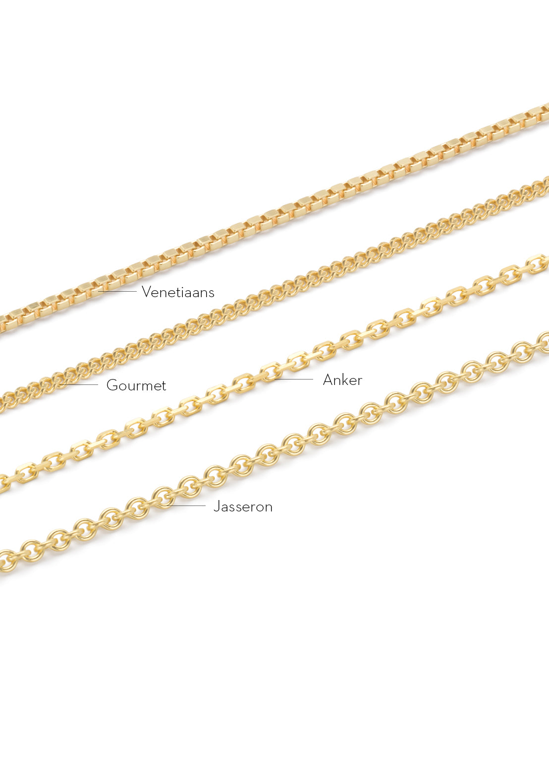 Yellow gold anchor length length Timeless Treasures 42cm